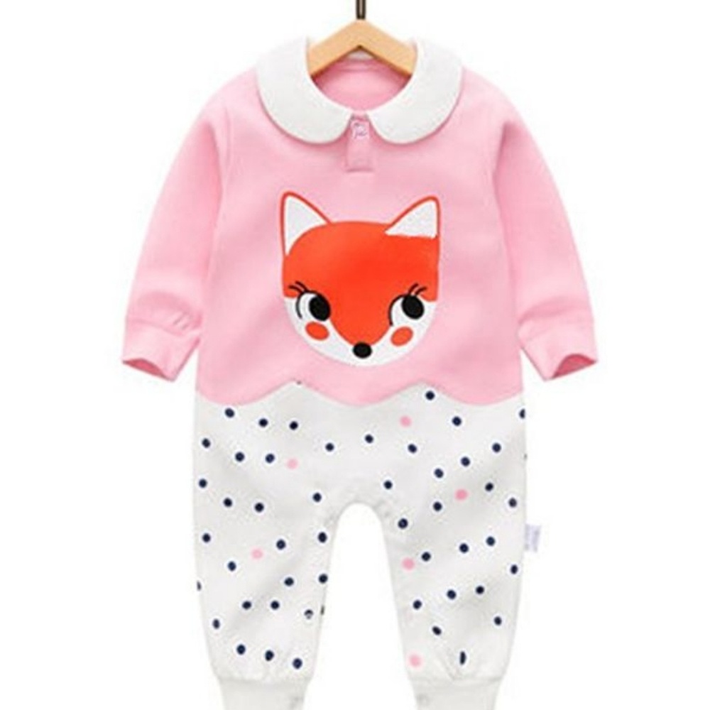 Fox 1 Piece Long Sleeve Romper